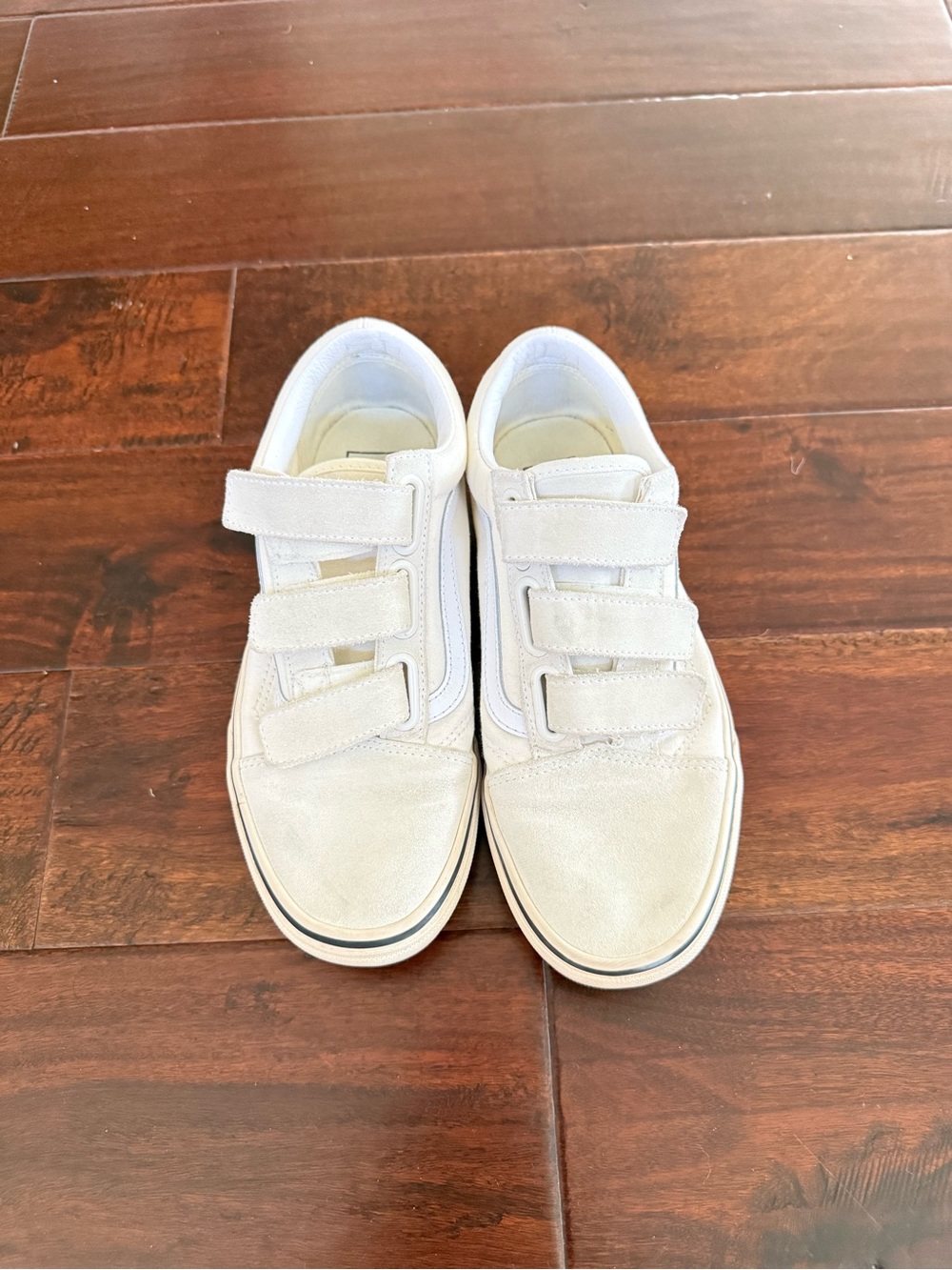 Vans White Velcro Women's Skate Sneakers